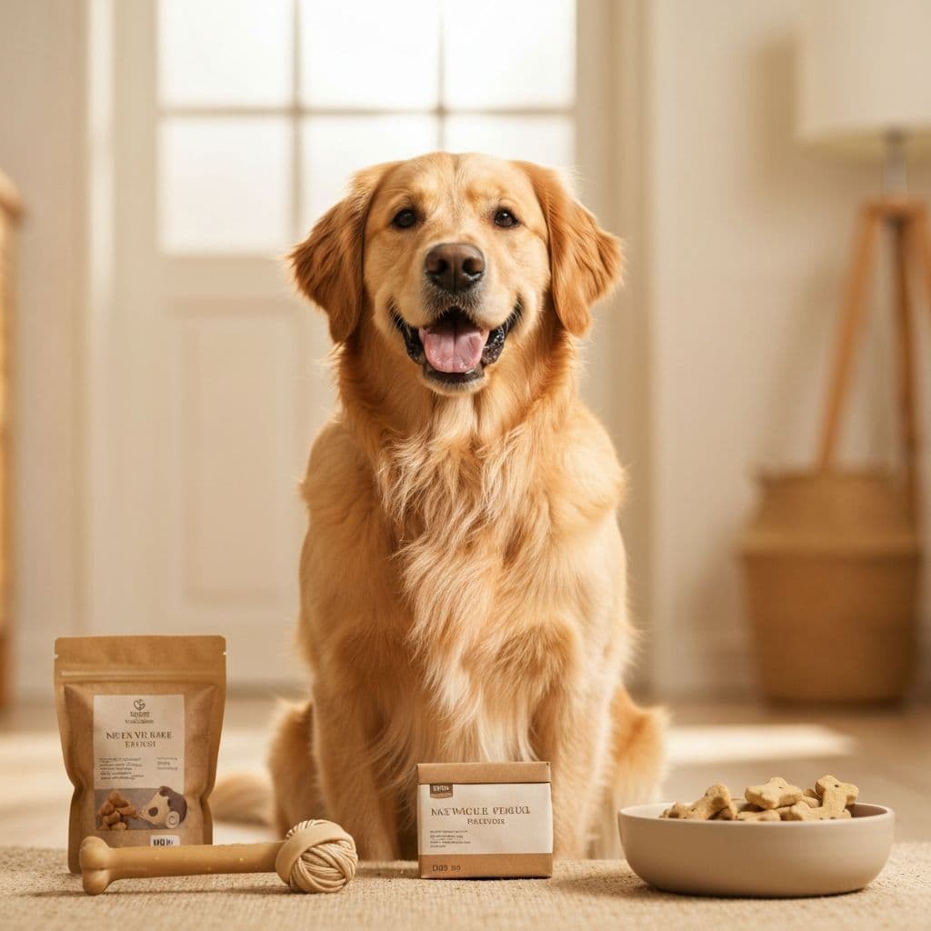 Mascota feliz con alimentación natural